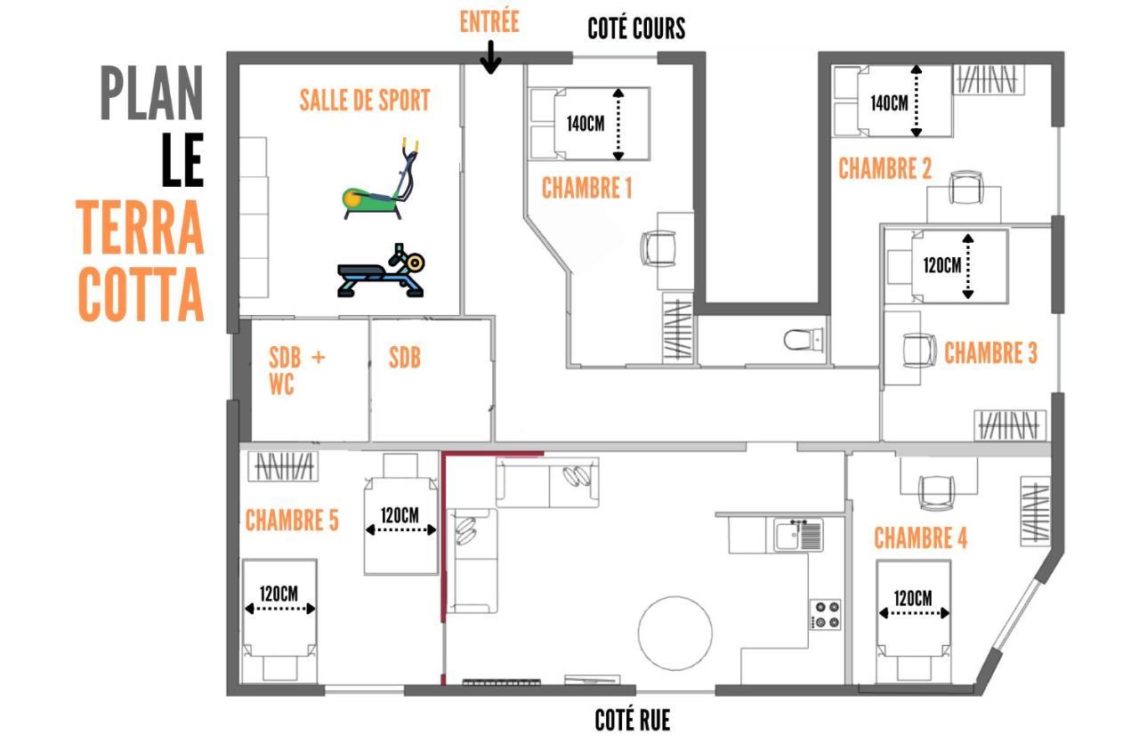Le Terracotta Ideal Groupe Salle De Sport Parking Gratuit Troyes Esterno foto